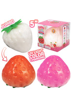 Load image into Gallery viewer, JUMBO Strawberry UV Light Changing Squishy

