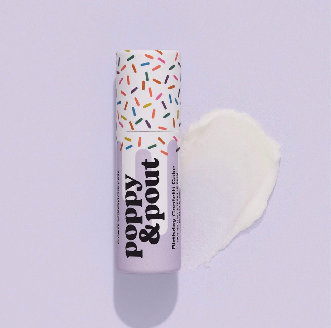 Poppy & Pout - Birthday Confetti Cake Lip Balm