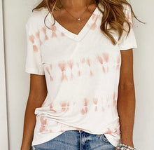 Load image into Gallery viewer, Elsie Tie-Dye V Neck Tee
