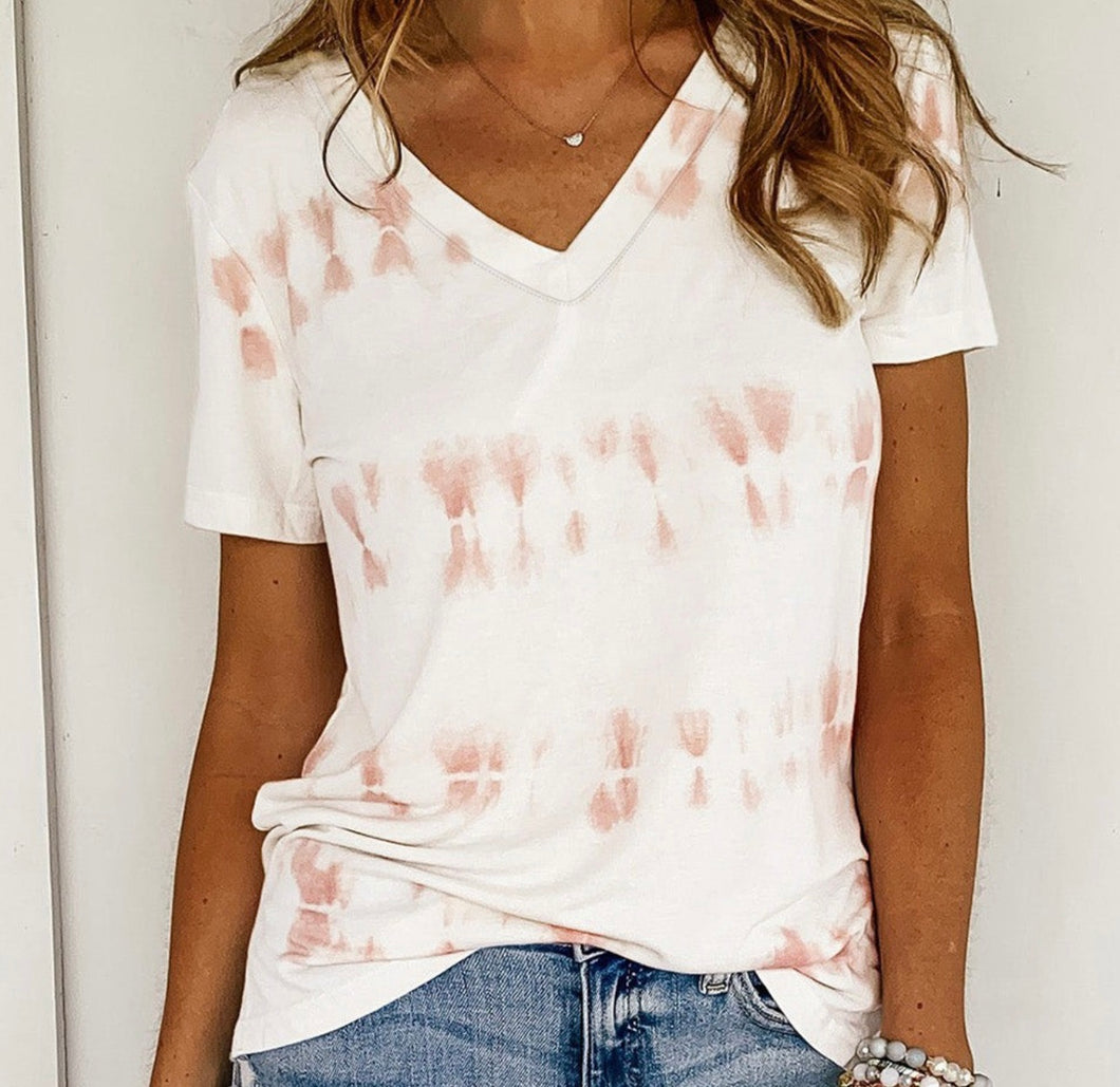 Elsie Tie-Dye V Neck Tee