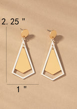 Load image into Gallery viewer, Hailey Two-tone Earrings
