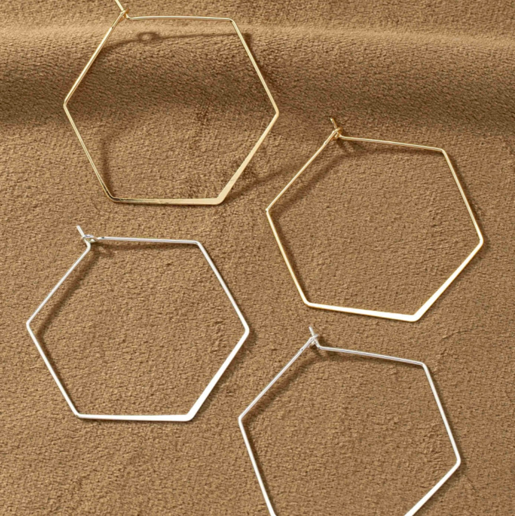 Sophia Hexagon Earrings