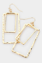 Load image into Gallery viewer, Layered Rectangle Earrings
