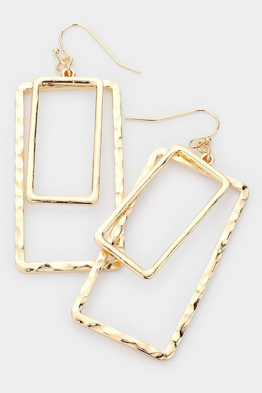 Layered Rectangle Earrings