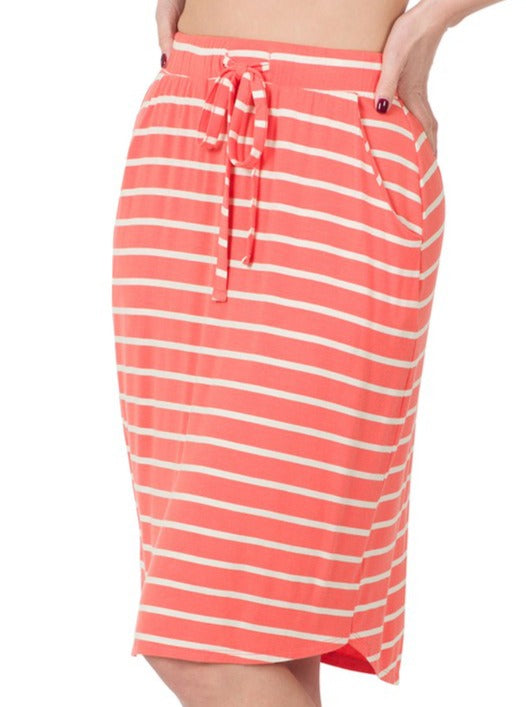 Kenna Stripe Pocket Skirt