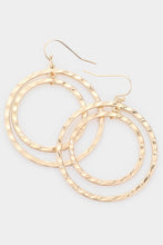 Load image into Gallery viewer, Textured Double Circle Earrings
