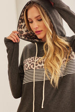 Load image into Gallery viewer, Camila Leopard Hoodie Tunic Top
