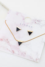 Load image into Gallery viewer, Triangle Pendant Necklace &amp; Earring Set
