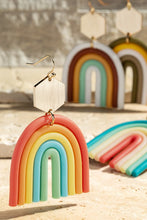 Load image into Gallery viewer, Rainbow Clay Earrings
