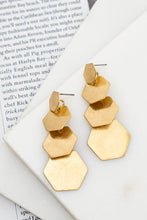 Load image into Gallery viewer, Linked Hexagon Earrings
