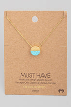 Load image into Gallery viewer, Small Circle Stone Necklace
