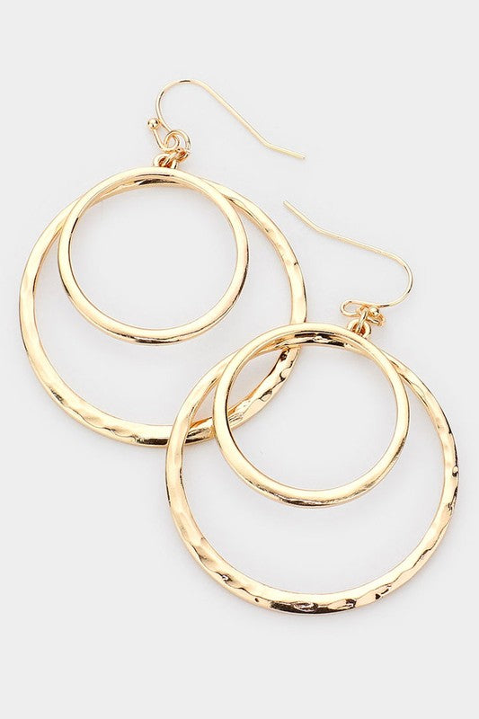 Layered Circle Dangle Earrings