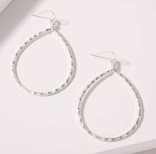 Load image into Gallery viewer, Textured Tear Drop Earrings
