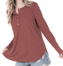 Load image into Gallery viewer, Lisa Long Sleeve Button Top
