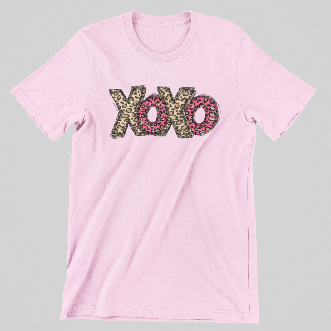 Pink Cheetah XOXO Graphic Tee