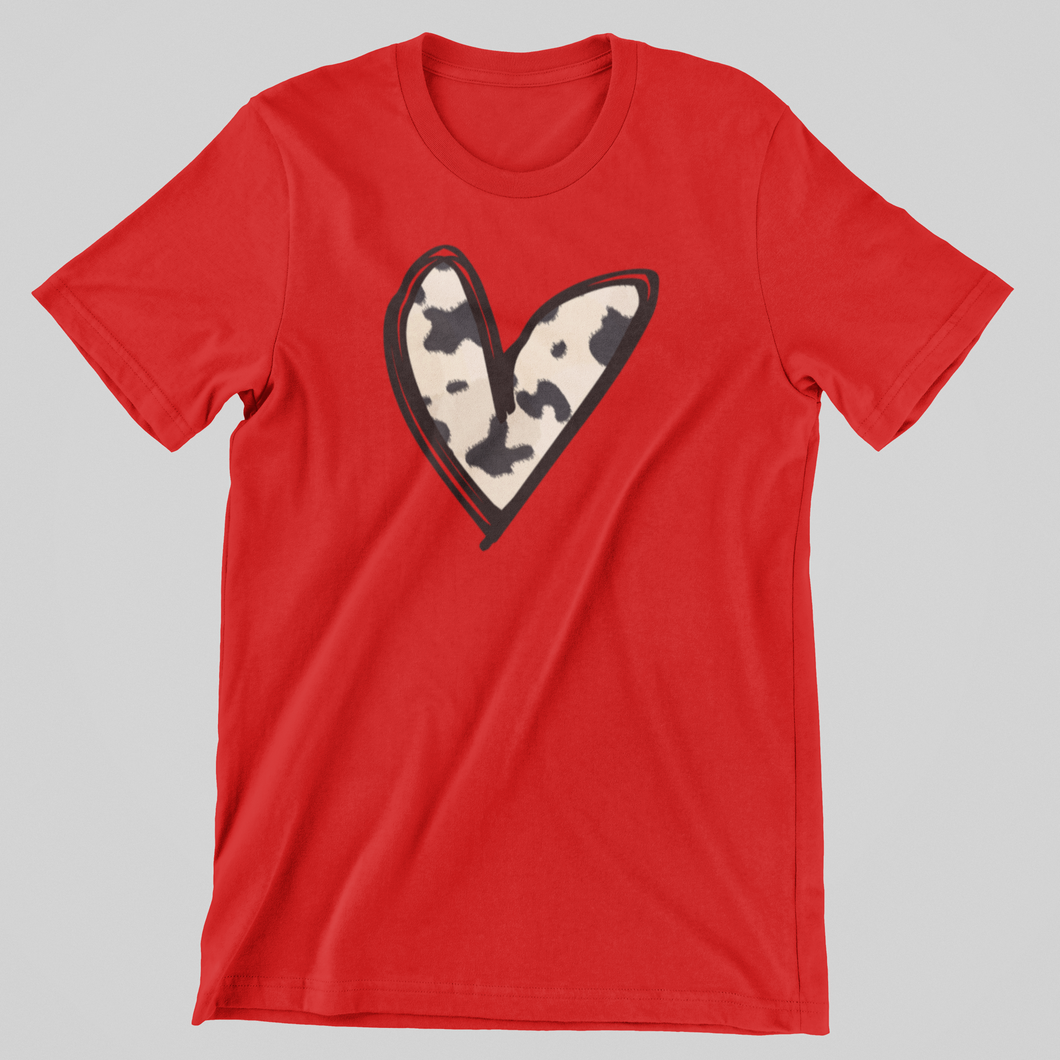 Cowhide Heart Graphic Tee